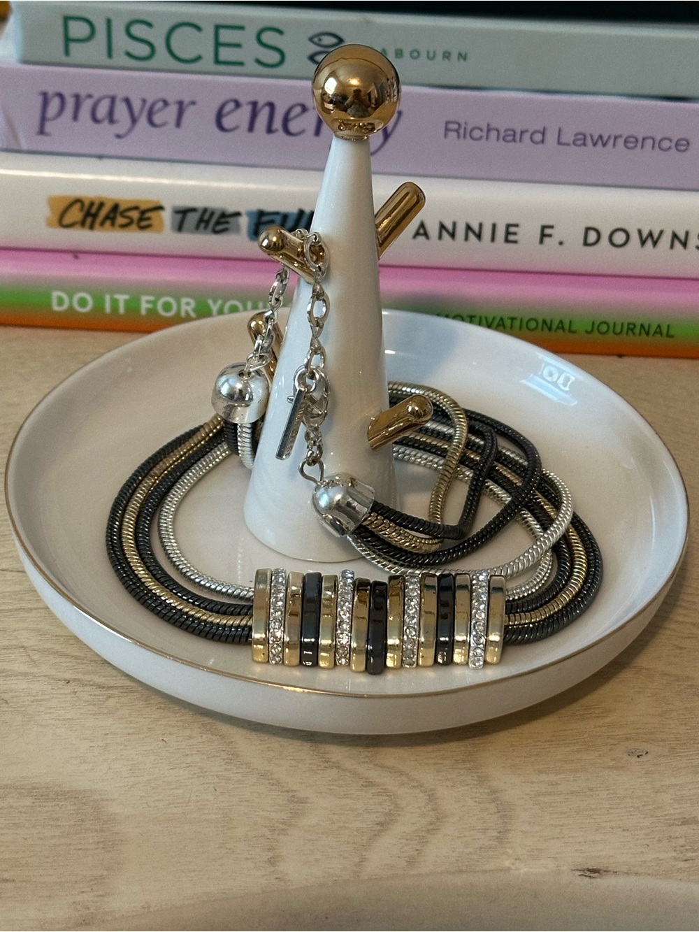 Nine West Multi-Strand Necklace With Slider-(pre-owned)